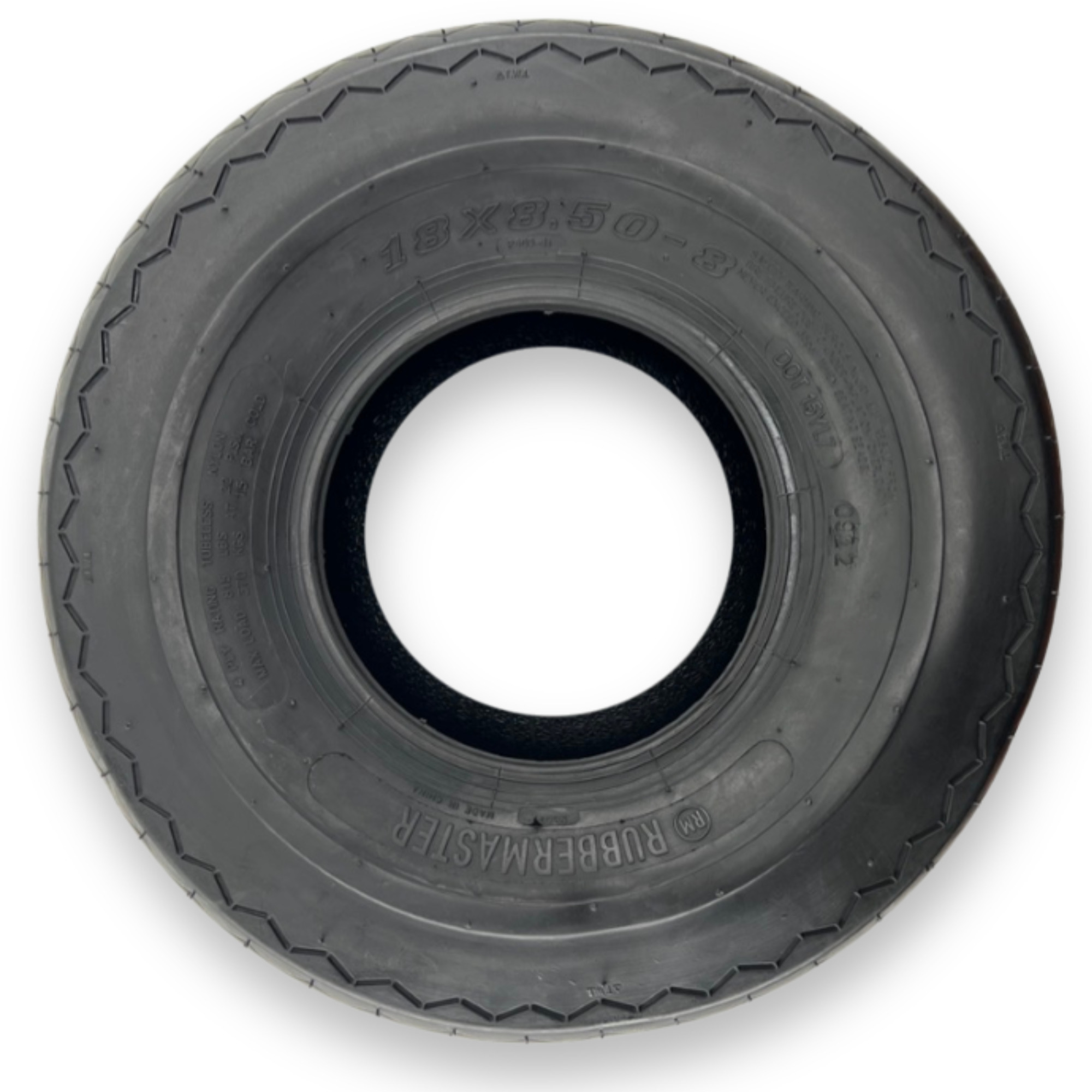 RubberMaster, Sawtooth 4 Ply Utility Tire 18x8.50-8 Tire Diameter 18.5 in, Model# 450330